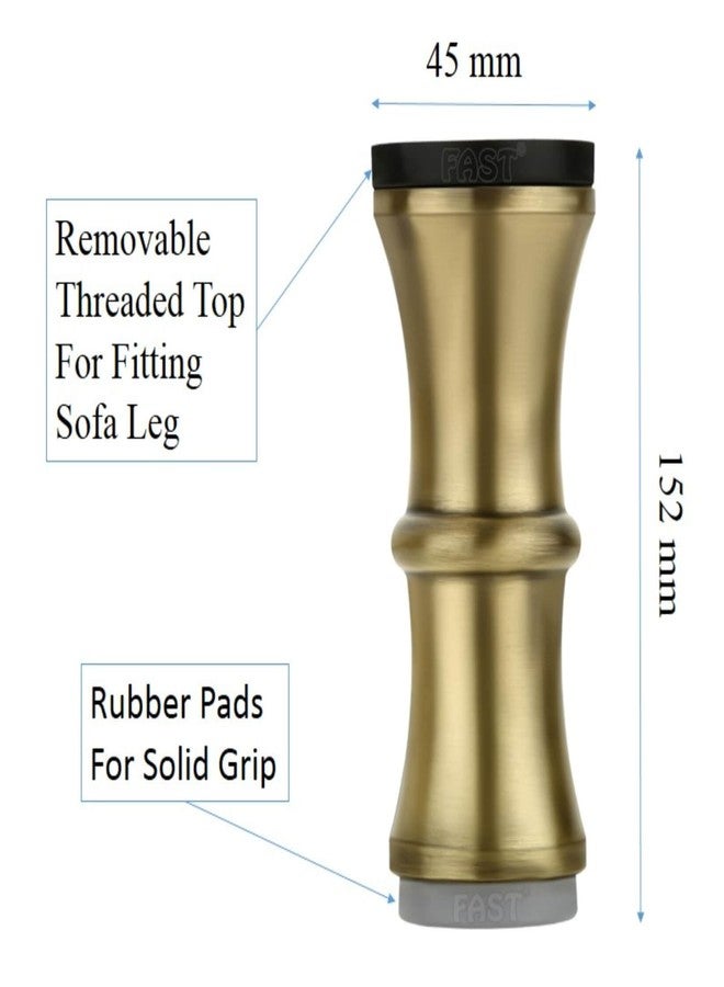 FAST FSL01 Brass Antique Heavy Duty Sofa Legs with Rubber Pads for Sofa Bed Furniture/Color Match - Gold, Brown, Black (6 Inch) - Image 2